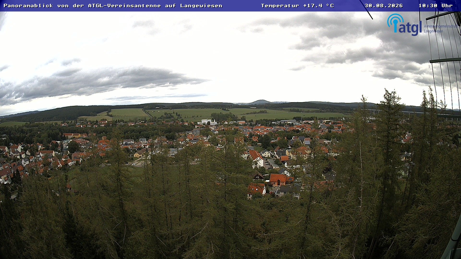 Live - Panoramablick vom Knieberg über Langewiesen