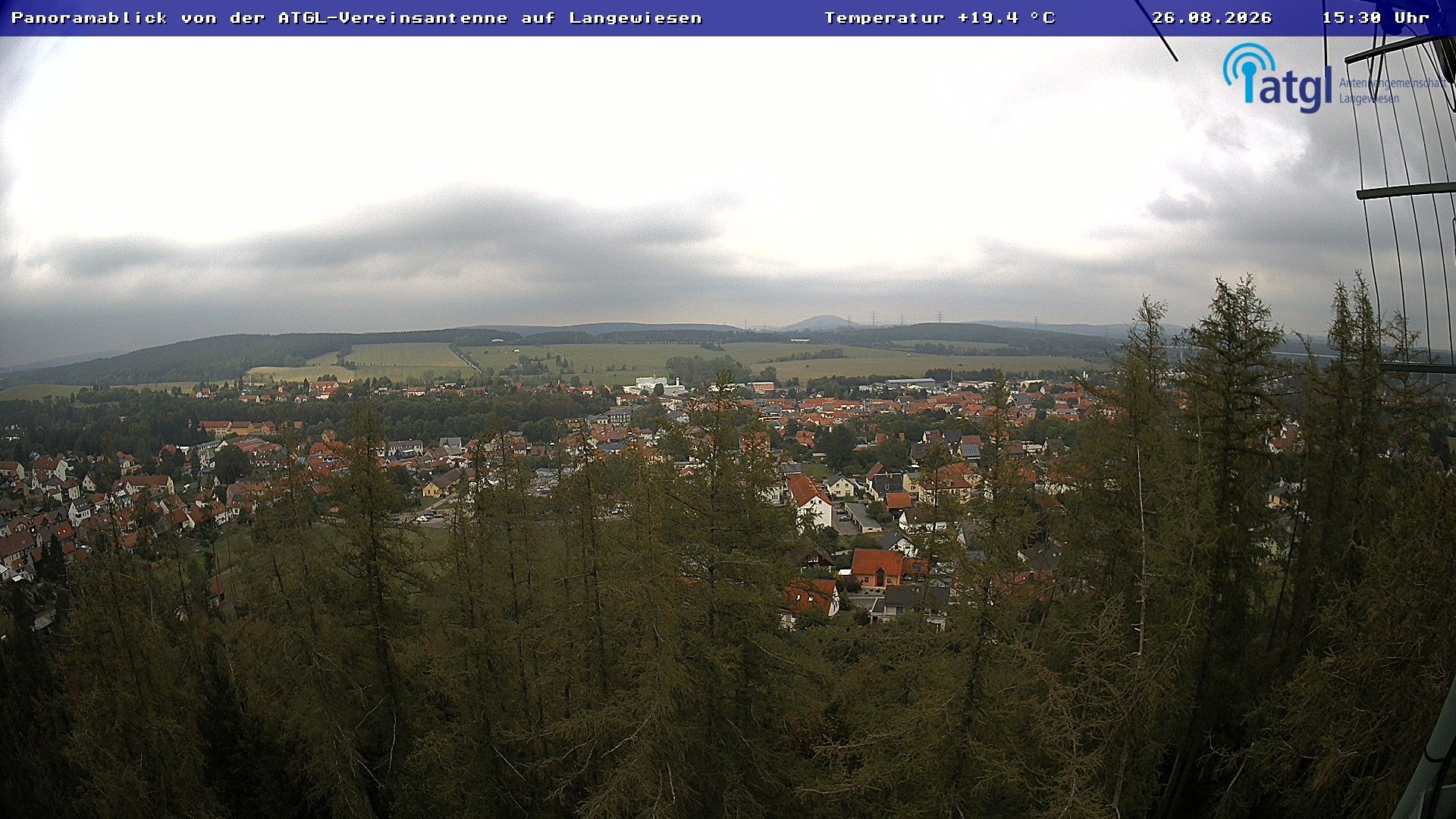 Live - Panoramablick vom Knieberg über Langewiesen