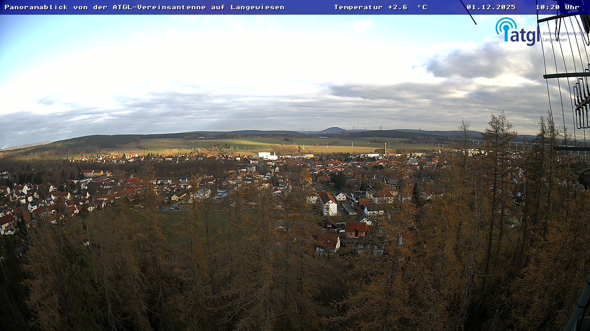Live - Panoramablick vom Knieberg über Langewiesen
