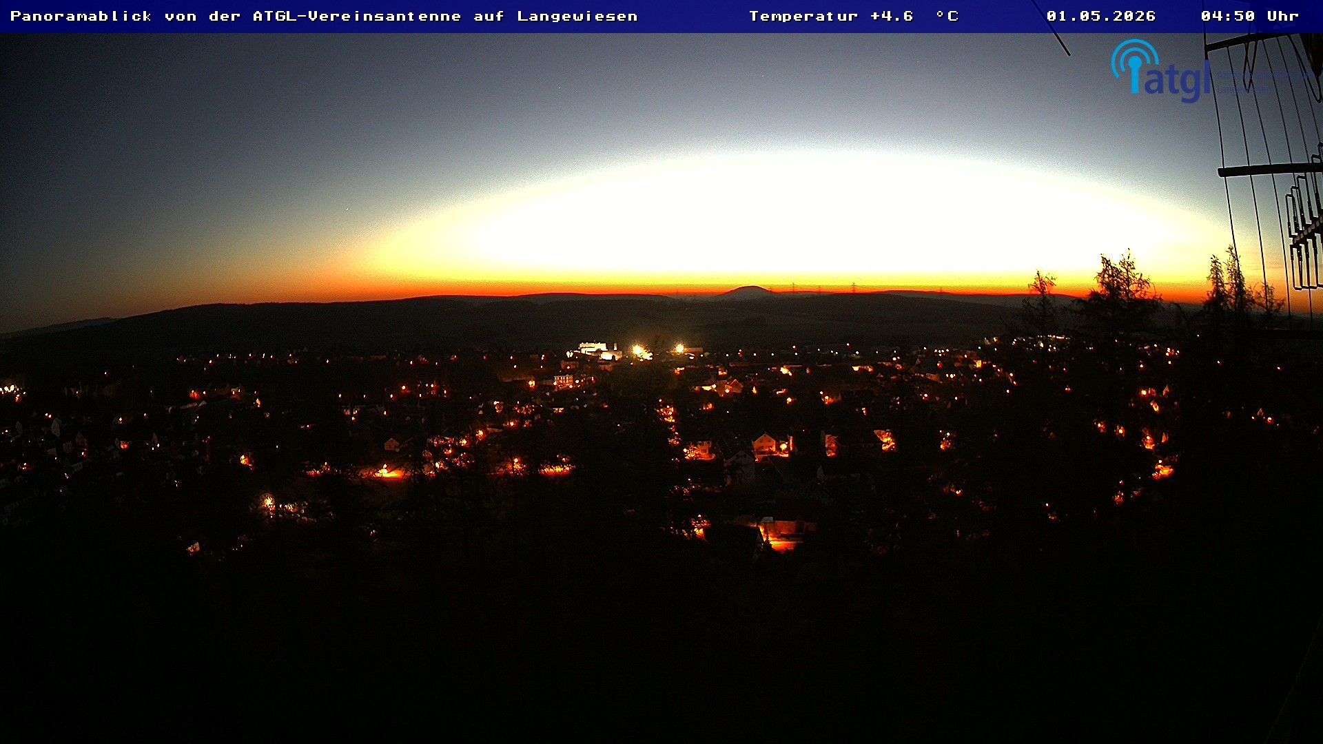 Live - Panoramablick vom Knieberg über Langewiesen